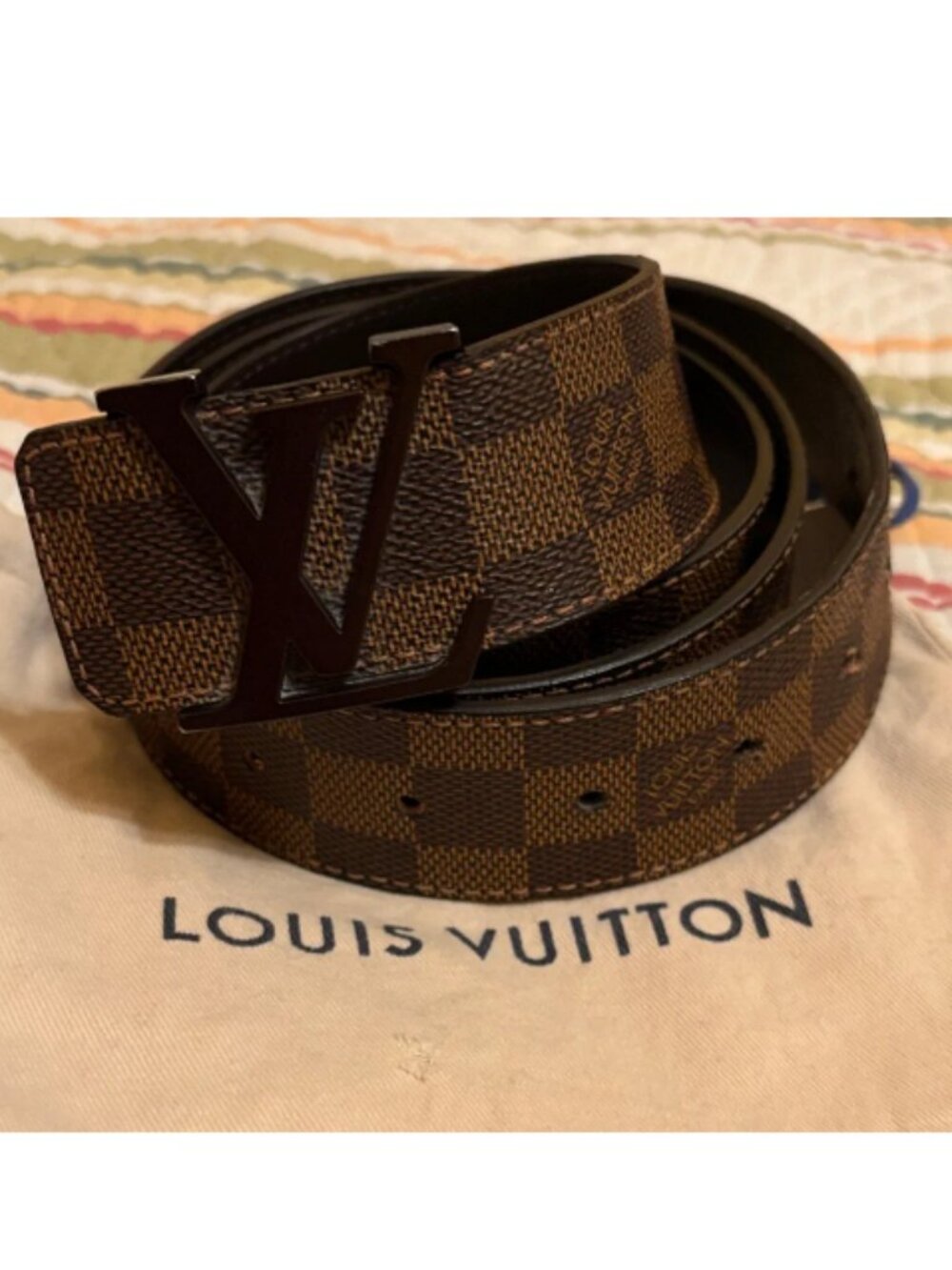 Authentic Louis Vuitton Damier Ebene Belt- size 110 cm/44 in